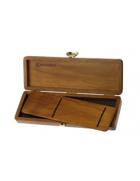 CAJA MADERA PARA PINCELES DE ACUARELA TAMAÑO 9.5x27x3.4 CM.