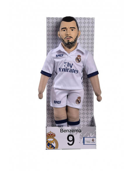 MUÑECO BLANDO DE KARIM BENZEMA CON UN TAMAÑO DE 44 CM REALIZADO EN TELA. GG TEAM