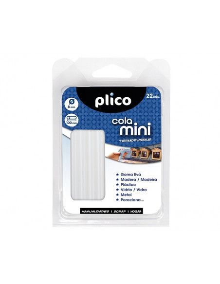 BLISTER 22 BARRITAS MINI COLA 8 MM DIÁMETRO DE LA MARCA PLICO