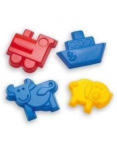 MOLDES PARA ARENA DE LA MARCA ANDREU TOYS. BOLSA DE 32 ARTICULOS CON 4 MODELOS DIFERENTES