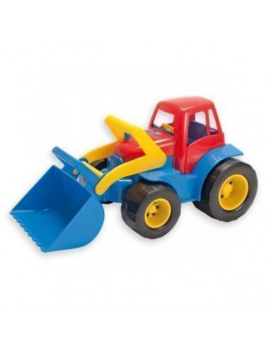 TRACTOR DE JUGUETE CON PALA EXCAVADORA MOVIL REALIZADO EN PLÁSTICO ECO DE LA MARCA ANDREU TOYS