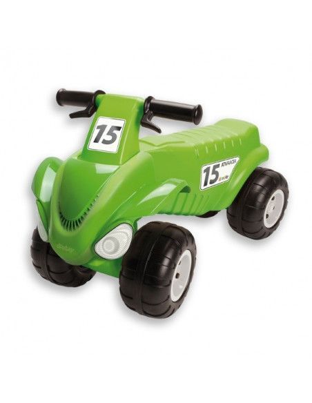 VEHICULO TODOTERRENO ATV REALIZADO EN PLÁSTICO RESISTENTE DE COLOR VERDE DE ANDREU TOYS