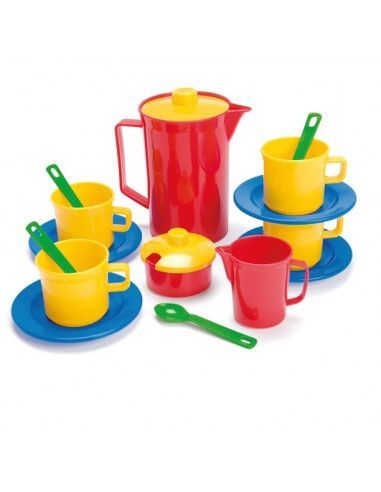 SET DE CAFÉ DE JUGUETE REALIZADO EN PLÁSTICO RESISTENTE DE LA MARCA ANDREU TOYS