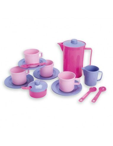 SET DE CAFÉ DE JUGUETE REALIZADO EN PLÁSTICO RESISTENTE DE LA MARCA ANDREU TOYS MODELO PRINCESA