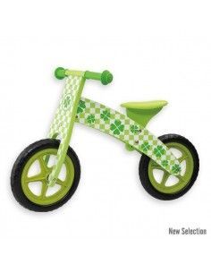 BICICLETA DE MADERA CONTRACHAPADA DE GRAN CALIDAD DE LA MARCA ANDREU TOYS. COLOR VERDE.