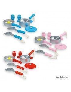 SET DE UTENSILIOS DE COCINA DE JUGUETE CON VARIOS COLORES PARA ELEGIR DE LA MARCA ANDREU TOYS