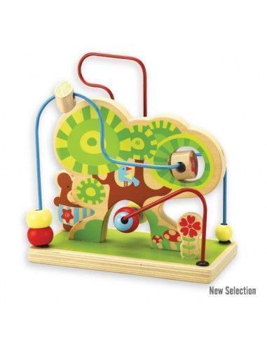 JUEGO DE CUENTAS DE MADERA CON TEMÁTICA DE BOSQUE. MARCA ANDREU TOYS. TAMAÑO 20X12 CM