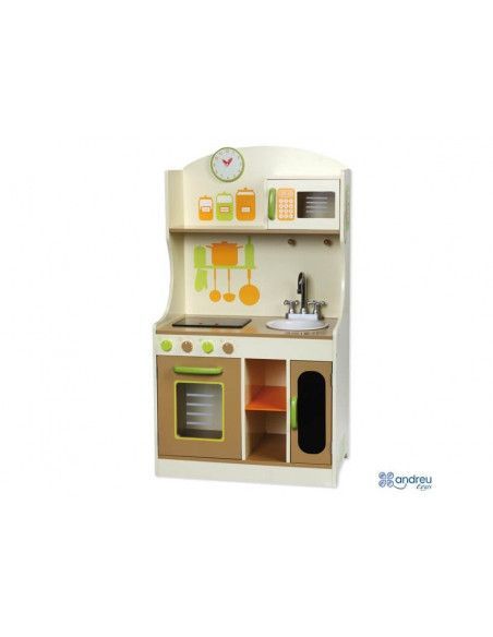 GRAN COCINA DE JUGUETE CON LUCES Y SONIDO DE LA MARCA ANDREU TOYS DE TAMAÑO 63X38X112 CM