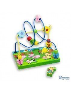 JUEGO DE LABERINTO CON TEMATICA DE GRANJA REALIZADO EN MADERA DE LA MARCA ANDREU TOYS