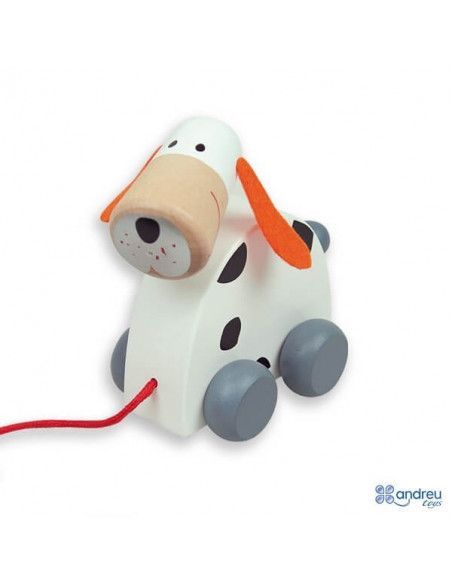JUEGO PARA EMPUJAR CON FORMA DE PERRITO QUE MUEVE LA CABEZA DE LA MARCA ANDREU TOYS