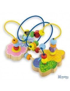 JUEGO DE LABERINTO CON TEMATICA DE INSECTOS REALIZADO EN MADERA DE LA MARCA ANDREU TOYS