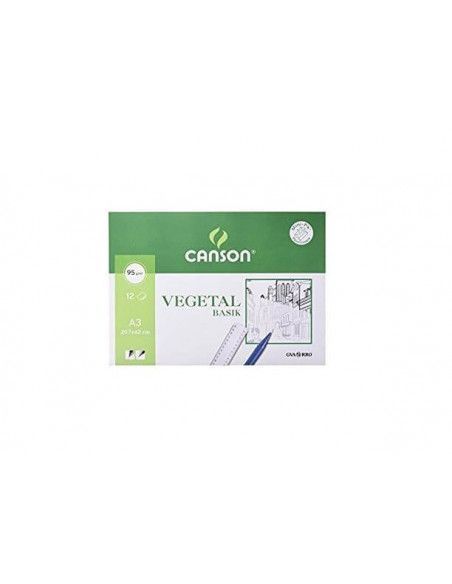 LAMINAS PAPEL VEGETAL A3 MINIPACK BASIK 90 / 95 GR.DE 12 HOJAS