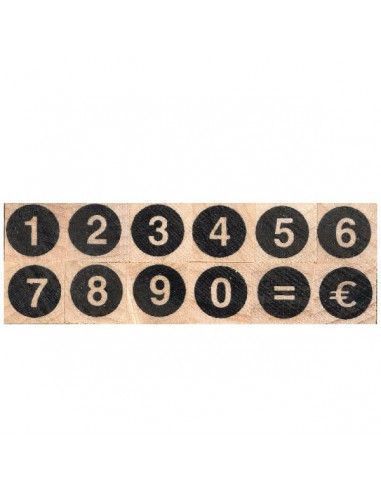 JUEGO DE TAMPONES CON NUMEROS DEL 0 AL 9