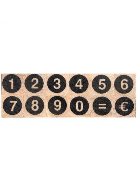 JUEGO DE TAMPONES CON NUMEROS DEL 0 AL 9