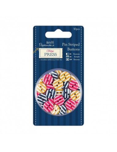 BOTONES CON RAYAS DE COLORES PEQUEÑO PARA MANUALIDADES DIAMETRO DE 2 CM MORADO