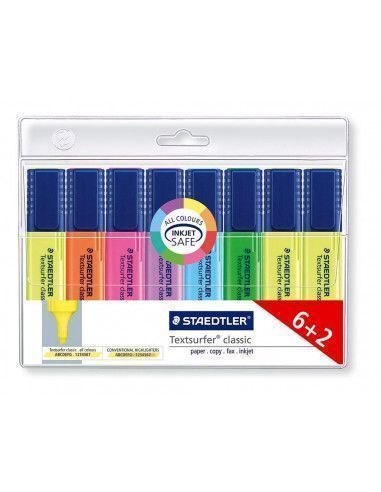 ESTUCHE 6+2 MARCADORES FLUORESCENTES TEXTS