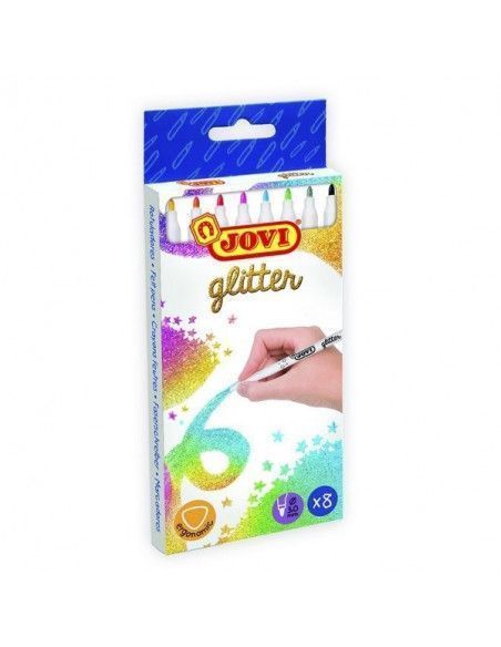 ROTULADORES GLITTER CAJA DE  8 UND JOVI