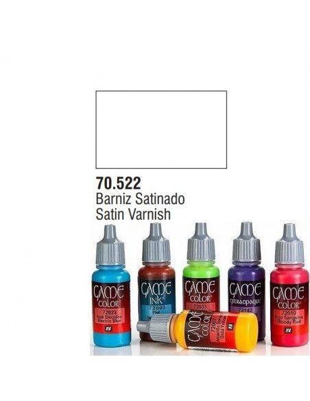 BARNIZ ACRILICO CON ACABADO SATINADO EN ENVASE DE 17 ML DEL MODELO GAME COLOR MARCA VALLEJO