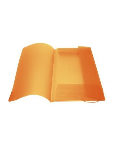 CARPETA CON GOMAS Y SOLAPAS EN FORMATO A4 OFFICE BOX COLOR NARANJA