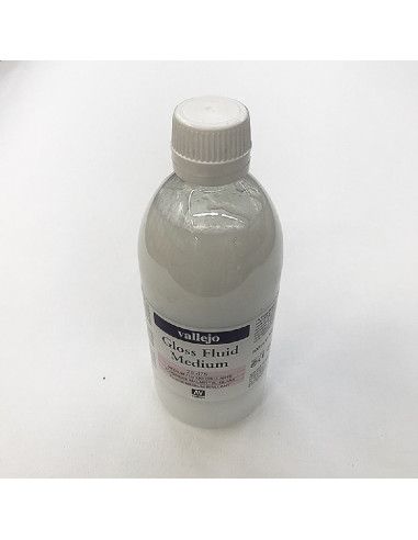 ACRILICO MEDIUM FLUIDO BRILLANTE EN BOTE DE 500 ML PARA COLORES ACRILICOS DE LA MARCA VALLEJO