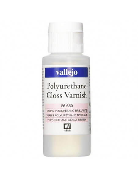 BARNIZ DE POLIURETANO BRILLANTE EN BOTE DE 200 ML DE LA MARCA VALLEJO FORMULADO CON UNA NUEVA RESINA
