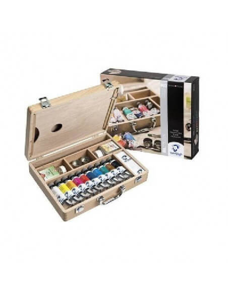 CAJA OLEO BASICO VAN GOGH CON 10 TUBOS DE 40 ML Y ACCESORIOS