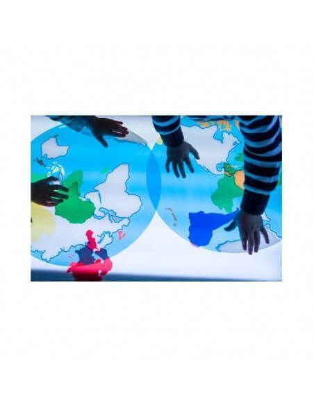Siluetas de continentes para actividades educativas Henbea