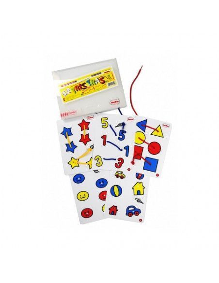 tarjetas educativas Tris Tras colores