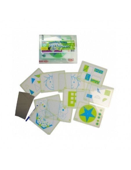 Pack de tarjetas y espejos simetrías Henbea juego educativo