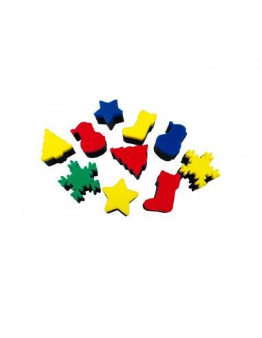 Esponjas de impresión gigantes de Navidad Henbea pack 10
