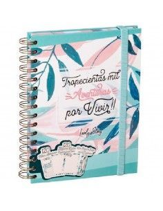 Cuaderno con goma elástica...