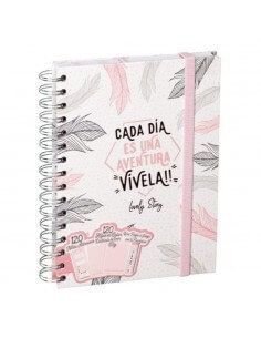 Cuaderno con goma elástica...