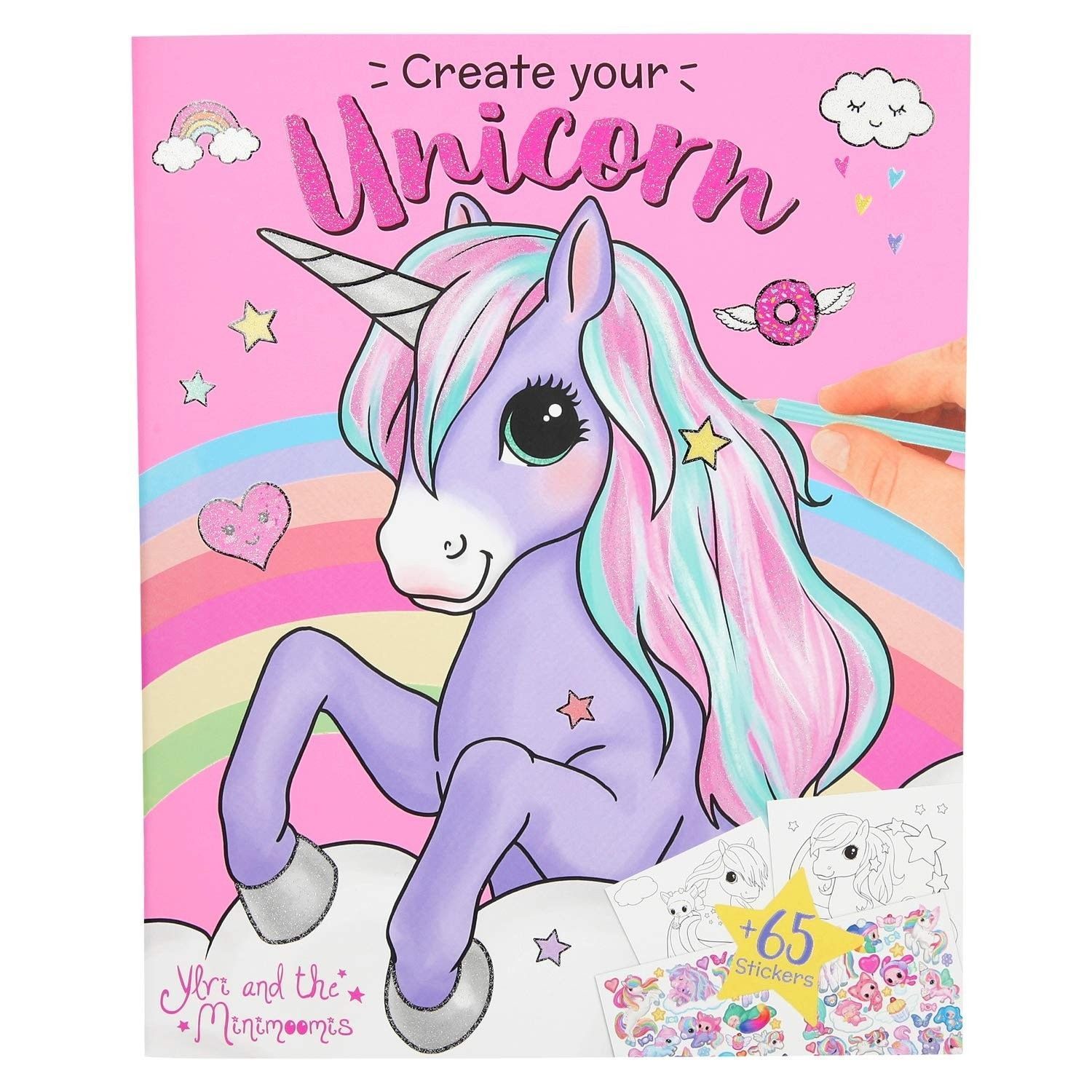 Depesche Ylvi CREA Tu Mundo Unicornio - Libro De Pegatinas Con 20 Páginas Para Diseñar, Incluye 6