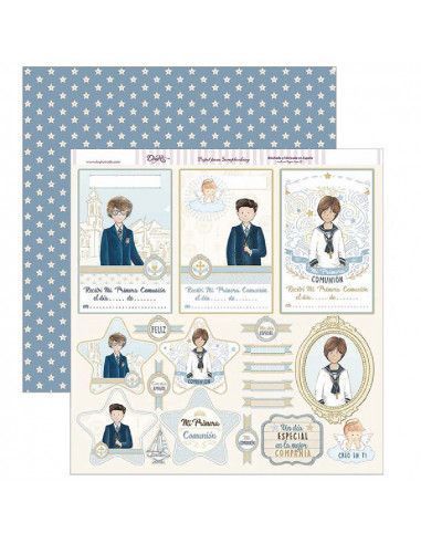 Papel de chico scrapbookin con...