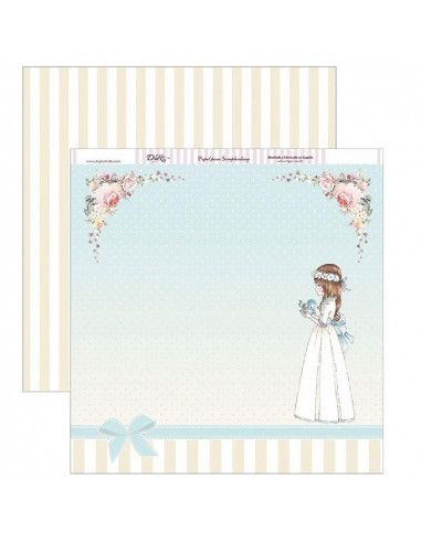 Papel para realizar scrapbookin niña...