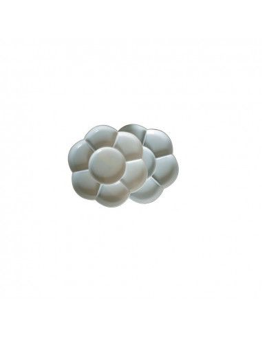 Paleta doble talens plastico flor 17 cm