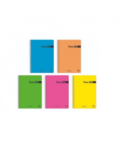 Cuaderno tamaño folio fluor 80 hojas...