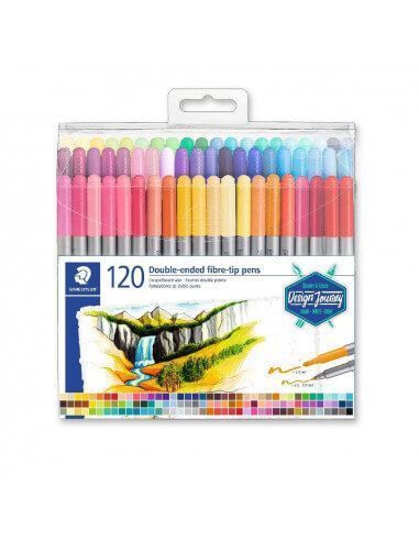 Estuche 120 rotuladores doble punta