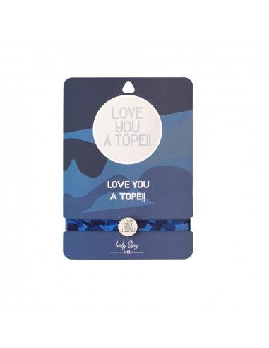 Pulsera con charm y mensaje: i love...