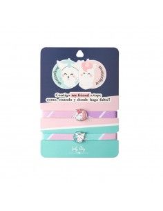 Dos pulseras con charm gato...
