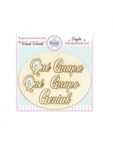 Palabras de madera "que guapa" 11x9...