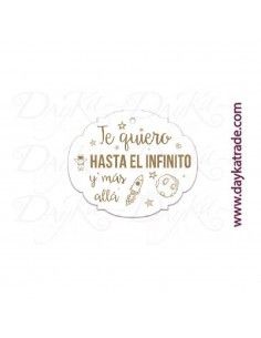 Etiqueta mensaje de madera...