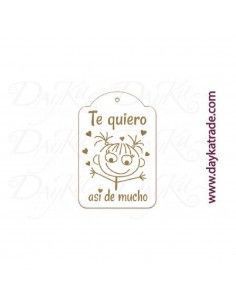 Etiqueta mensaje de madera...