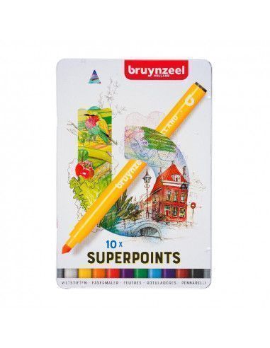 Estuche de 10 rotuladores superpoint...
