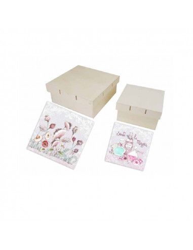 Set de 2 cajas lazos con prediseñado...