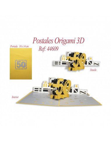 Postal 3d origami 50 años