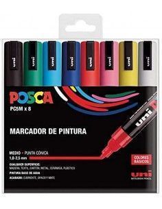 ESTUCHE DE 8 UNI POSCA PC-5...