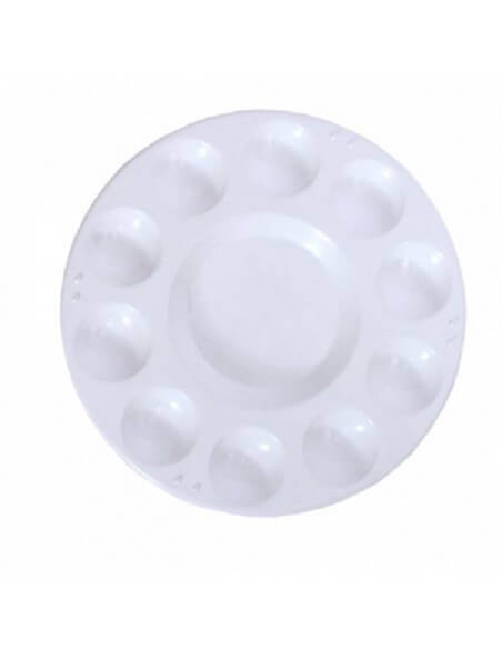 PALETA PLASTICO REDONDA MEZCLAS 17 CM WONDER ART