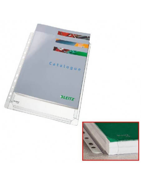 FUNDAS FUELLE PVC A4 REFUERZO 170 MICRAS 11 TALADROS