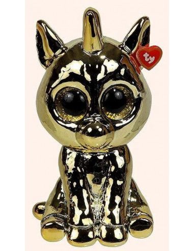 Mini boos ty clip dorado unicornio 5 cm